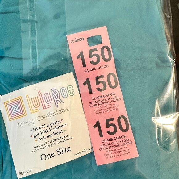 LuLaRoe Leggings Teal Blue Solid Color HTF Unicorn One Size OS Turquoise - Picture 10 of 14